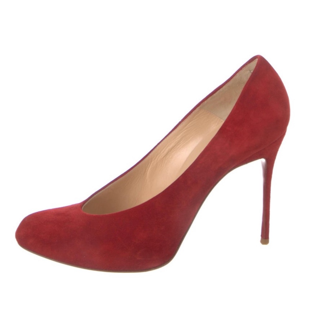 ❤️Christian Louboutin GORGEOUS red suede heels 👠 ❤️ - Picture 2 of 6
